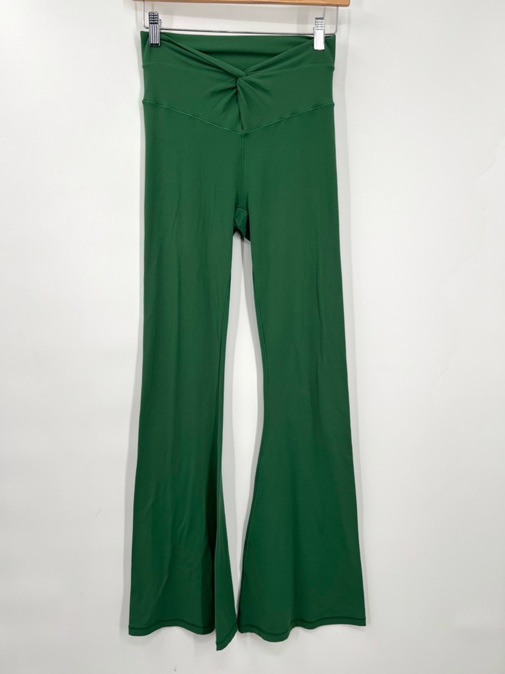 Aerie Green Real Me Twist Front Xtra Flare Leggings Yoga Pants Medium